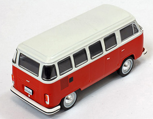 VW T2 Bus 1976 rot / weiss 1:43