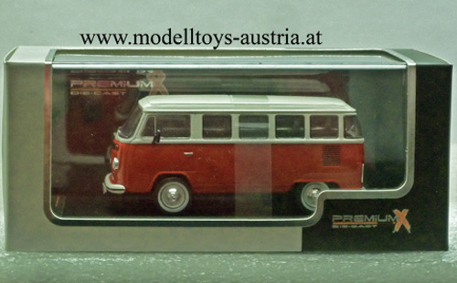 VW T2 Bus 1976 rot / weiss 1:43