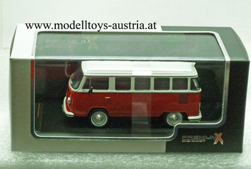 VW T2 Bus 1976 rot / weiss 1:43