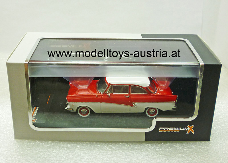 Ford Taunus P3 Limousine 17M 1957 rot / weiss 1:43