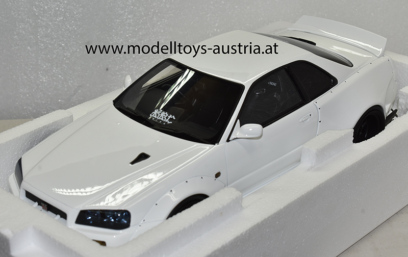 Nissan Skyline R34 GT-R KRC Body Kit 2002 weiss 1:18