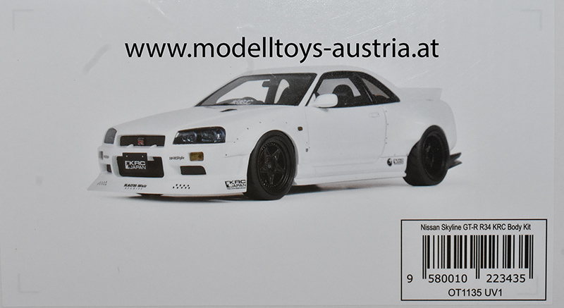 Nissan Skyline R34 GT-R KRC Body Kit 2002 weiss 1:18