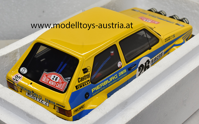VW Golf I Golf 1 GTI 1980 Rally Monte Carlo Per Eklund / Hans Sylvan 1:18
