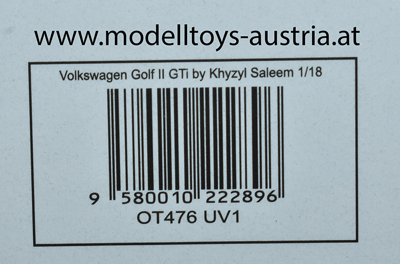 VW Golf II Golf 2 GTi Khyzyl Saleem grau metallik 1:18
