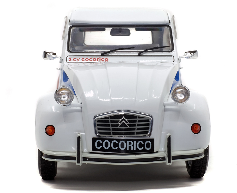 Citroen 2CV 2 CV 6 COCORICO 1986 weiss / rot / blau 1:12