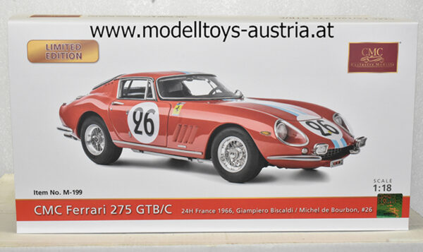 Ferrari 275 GTB/C 1966 Le Mans BISCALDI / BOURBON 1:18