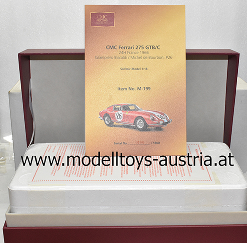 Ferrari 275 GTB/C 1966 Le Mans BISCALDI / BOURBON 1:18