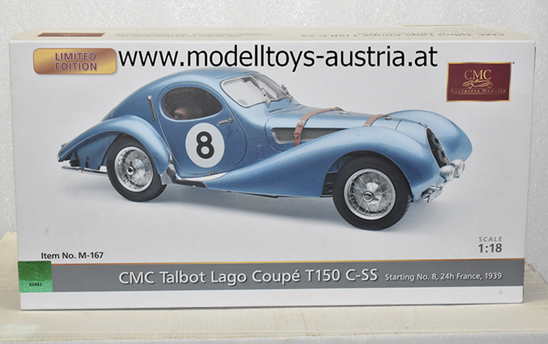 Talbot Lago Coupe T150 C-SS Figoni & Falaschi Teardrop 1939 Le Mans 1:18 CMC