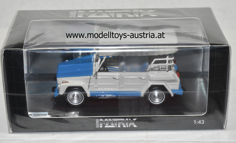 VW 181 Kübelwagen THE THING Hawai Edition weiss / blau 1:43