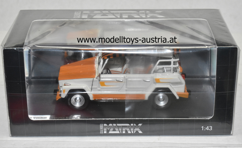 VW 181 Kübelwagen THE THING Hawai Edition weiss / orange 1:43