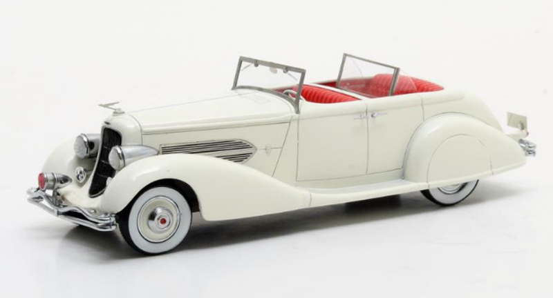 Düsenberg SJ 544-2570 Bohman & Schwartz Convertible Sedan 1936 weiss 1:43