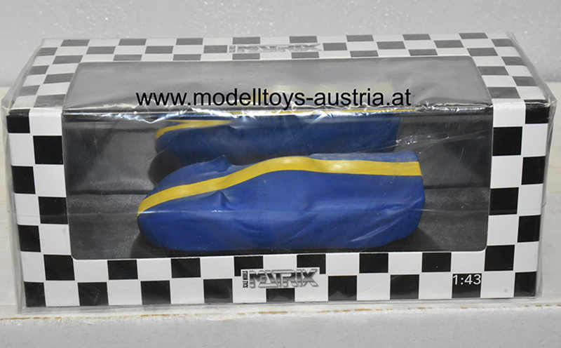 Lola T70 Coupe 1967 SILHOUETTE Verhüllt blau / gelb 1:43