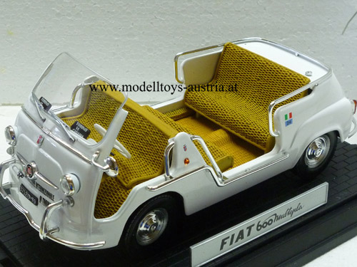 Fiat 600 D Mulipla Jolly Cabrio weiss 1:18