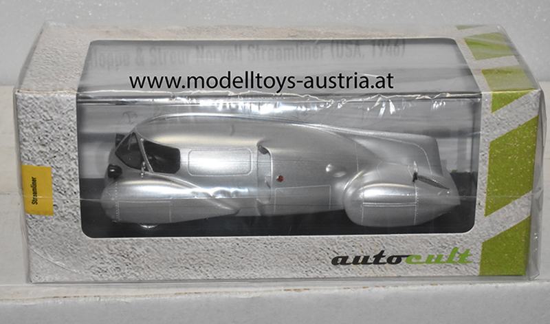 Hoppe & Streur Norvell Streamliner Stromlinienfahrzeug 1946 silver 1:43