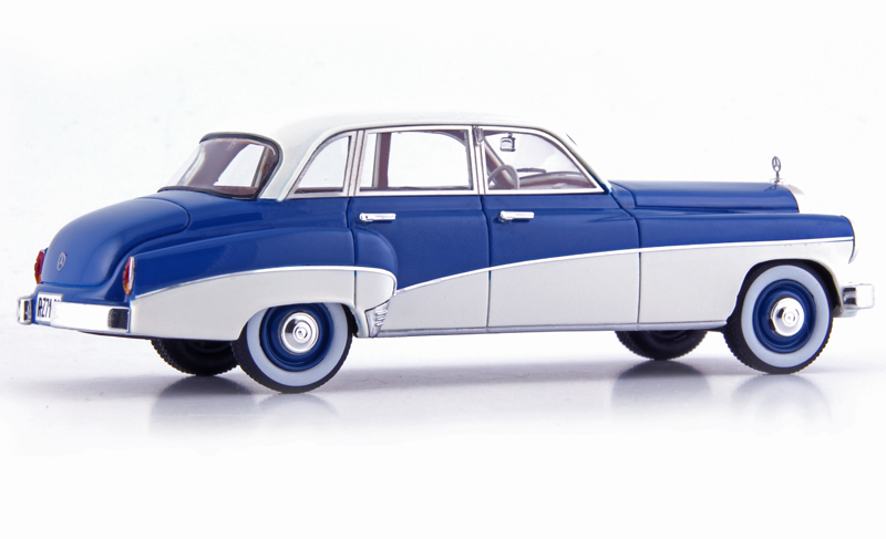 Wartburg Mercedes 170V Limousine 1956 blau mit weissem Dach 1:43