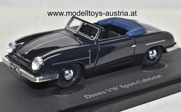 Drews VW Sport Cabrio 1949 schwarz 1:43 VW Käfer