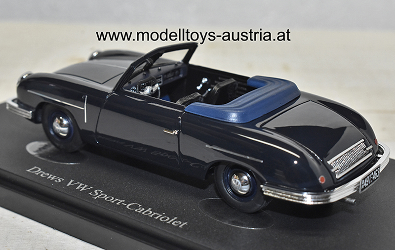 Drews VW Sport Cabrio 1949 schwarz 1:43 VW Käfer