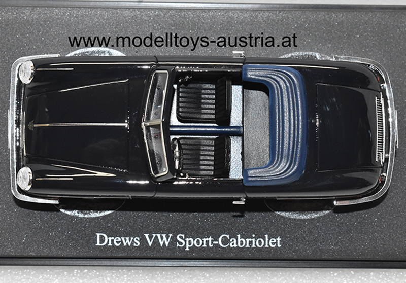 Drews VW Sport Cabrio 1949 schwarz 1:43 VW Käfer