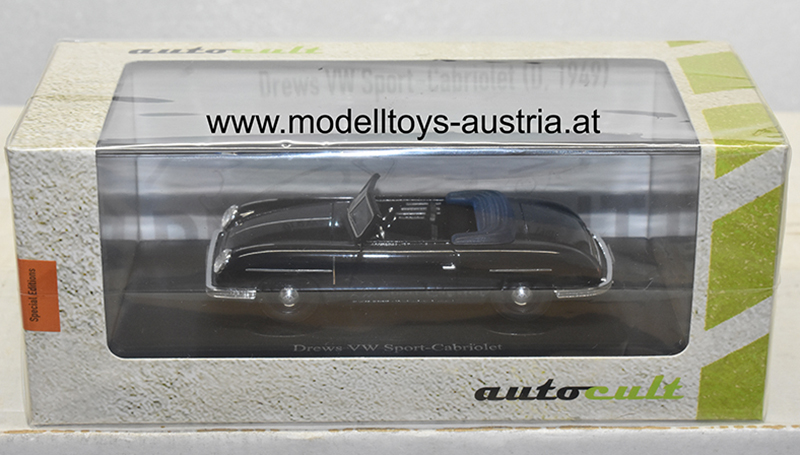 Drews VW Sport Cabrio 1949 schwarz 1:43 VW Käfer