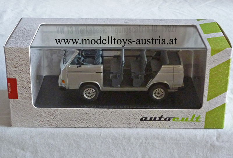 VW T3 Cabrio Werksbesichtigungscabrio silber 1:43