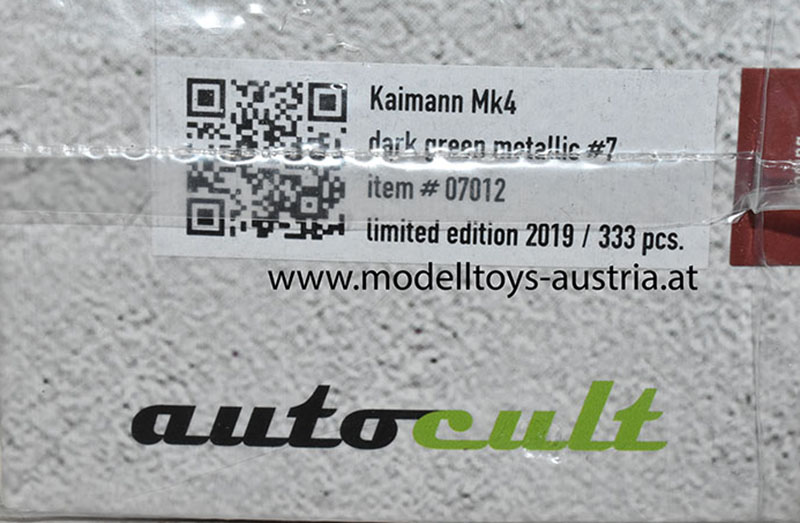 Kaimann Mk IV Formel V 1969 Niki LAUDA 1:43