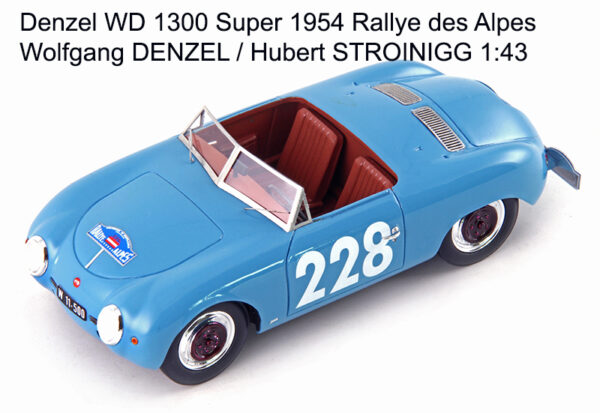 Denzel WD 1300 Super 1954 Rallye des Alpes Wolfgang DENZEL / Hubert STROINIGG 1:43
