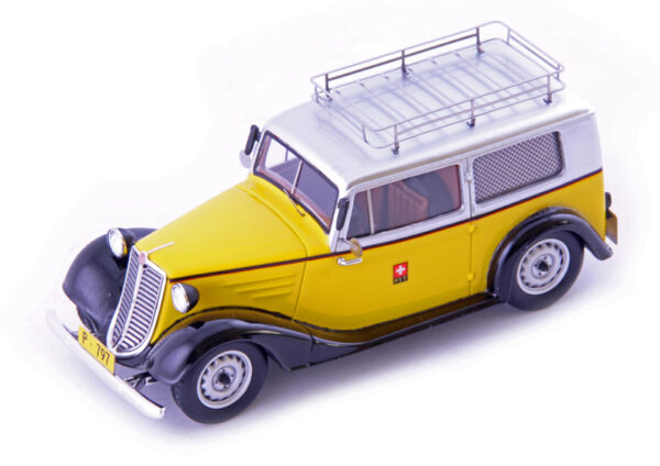 Tatra 57 B Kastenwagen 1957 PTT Schweizer Post gelb / silber 1:43