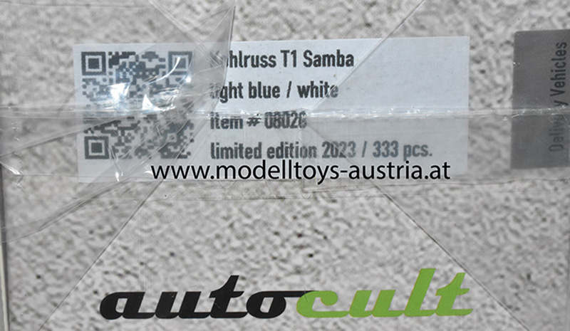 VW T1 KOHLRUSS Samba Der kleine Mozart 1955 weiss / blau 1:43