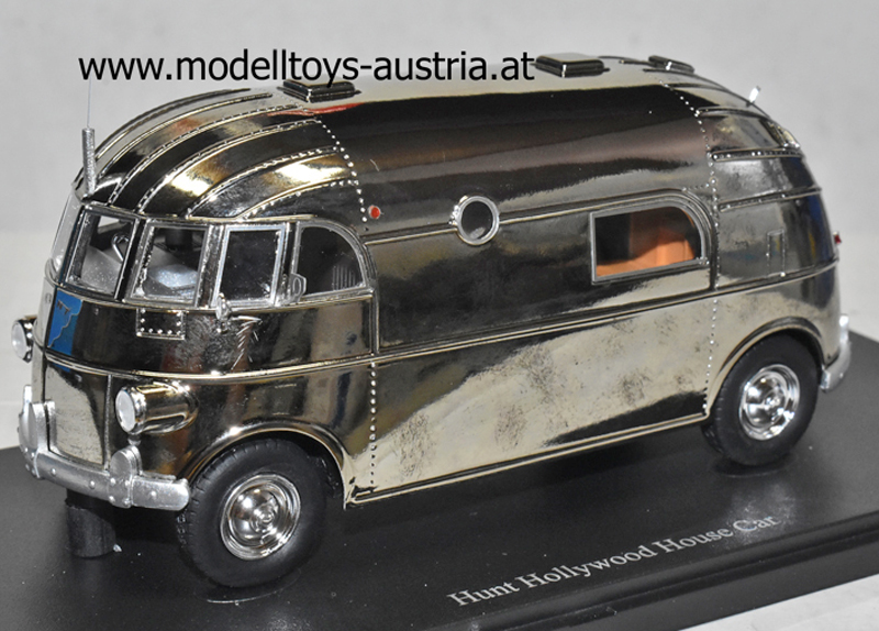 Hunt Hollywood House Car 1940 silber metallik 1:43 Wohnmobil