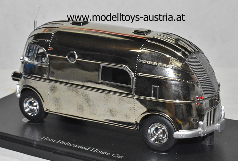Hunt Hollywood House Car 1940 silber metallik 1:43 Wohnmobil