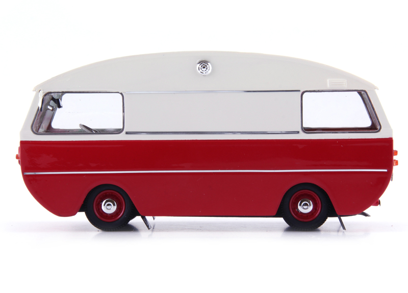 Saab 95 HK Motorhome Camper Wohnmobil 1965 rot / weiss 1:43