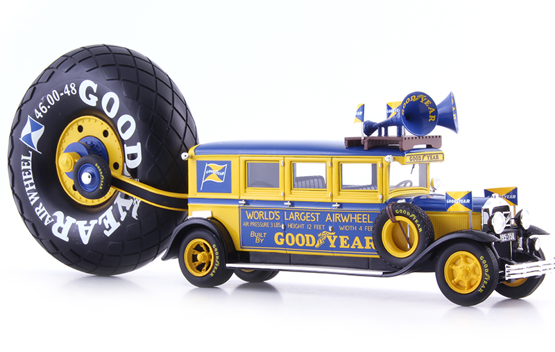 Buick Goodyear Airwheel Promotion Bus 1930 blau / gelb 1:43