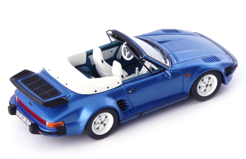 Porsche 911 Cabrio FLATNOSE 1988 blau metallik 1:43