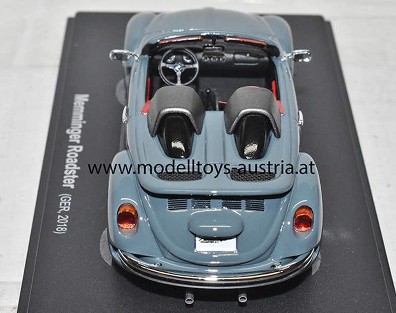 VW Käfer Memminger Roadster Cabrio 2018 grau 1:43