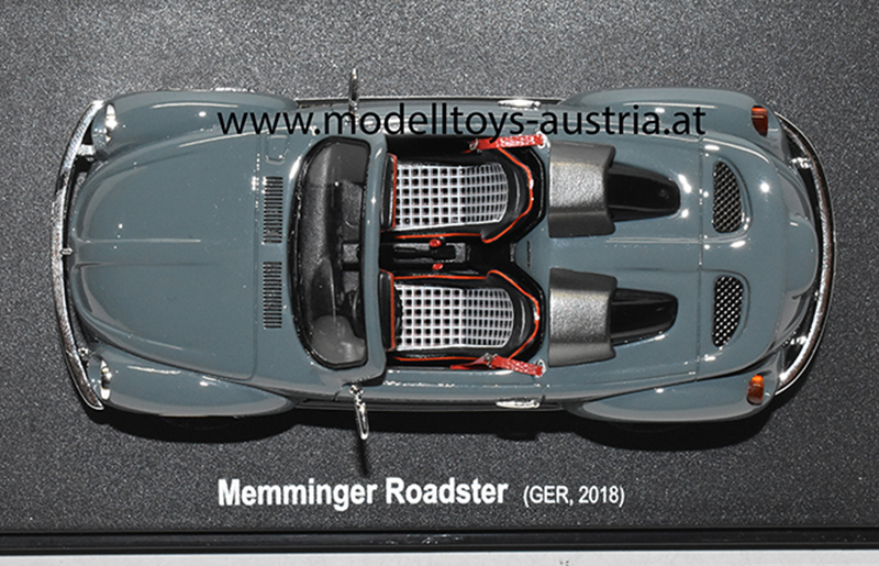 VW Käfer Memminger Roadster Cabrio 2018 grau 1:43