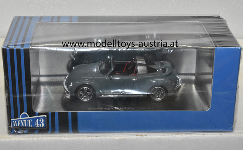 VW Käfer Memminger Roadster Cabrio 2018 grau 1:43