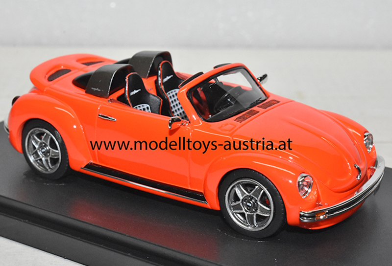 VW Käfer Memminger Roadster Cabrio 2018 orangerot 1:43