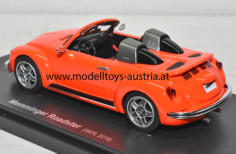 VW Käfer Memminger Roadster Cabrio 2018 orangerot 1:43