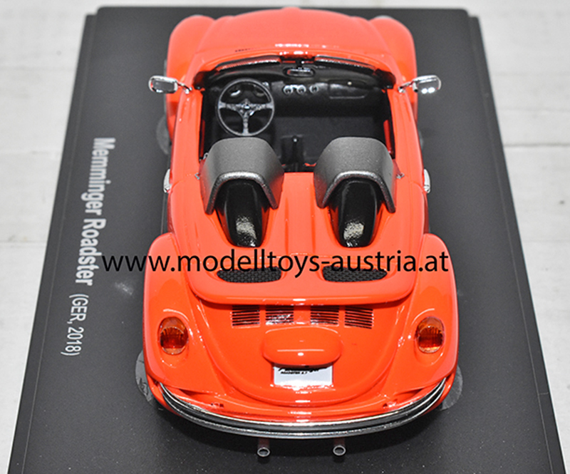 VW Käfer Memminger Roadster Cabrio 2018 orangerot 1:43