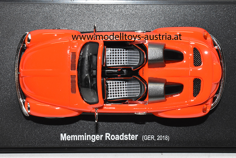VW Käfer Memminger Roadster Cabrio 2018 orangerot 1:43