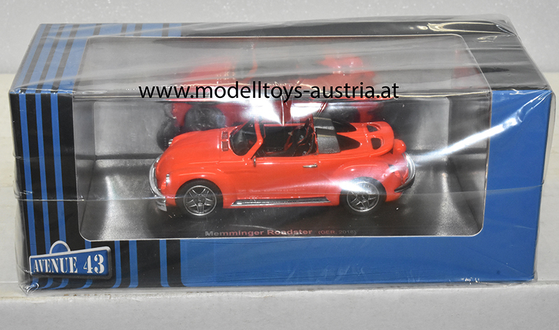 VW Käfer Memminger Roadster Cabrio 2018 orangerot 1:43