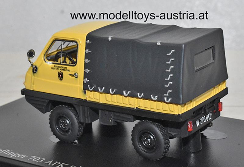 Steyr Puch Haflinger 703 APK mit Fiberglas Karosserie 1959 ÖSTERREICHISCHE POST 1:43