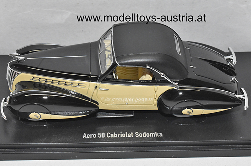 Aero 50 Cabrio SODOMKA 1939 schwarz / hell braun 1:43