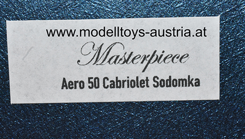 Aero 50 Cabrio SODOMKA 1939 schwarz / hell braun 1:43