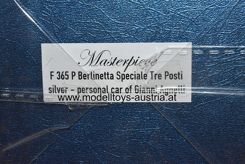 Ferrari 365 P Berlinetta Speciale 3 Sitzer 1966 Personal Car Gianni AGNELLI silber metallik 1:43