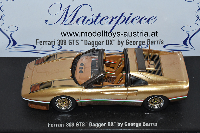 Ferrari 308 GTS Dagger DX George Barris gold / braun 1:43