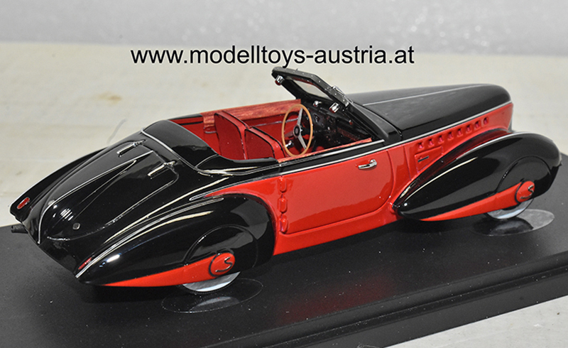 Aero 50 Cabrio SODOMKA Dynamik 1939 rot / schwarz 1:43