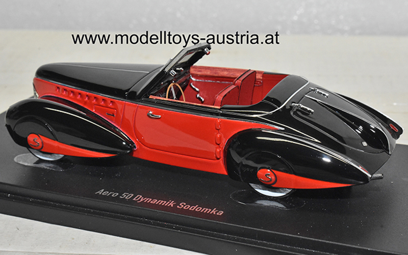 Aero 50 Cabrio SODOMKA Dynamik 1939 rot / schwarz 1:43