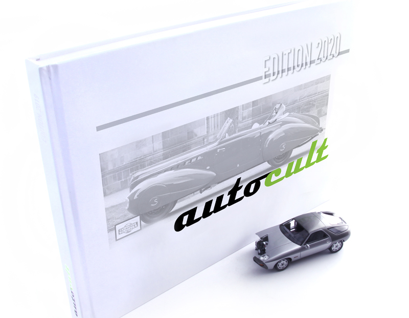 AutoCult Jahrbuch 2020 mit 184 Seiten UND Porsche 928 PES Typ 960 SCHNITTMODELL 1:43 Buch in Deutsch und Englisch