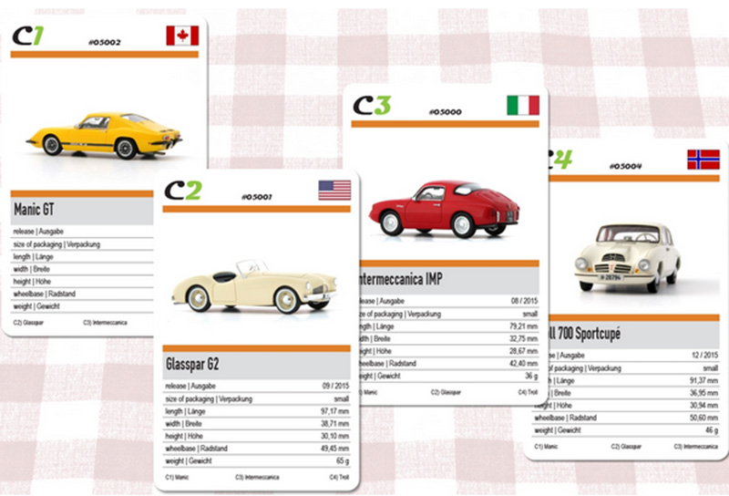 Autocult Quartett Vol. 1 2x32 Spielkarten deutsch / englisch
